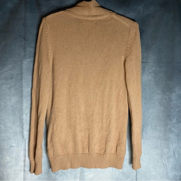 Tommy Hilfiger Shawl Collar Knit Beige Cardigan Button Up Sweater M Preppy - Picture 2 of 6